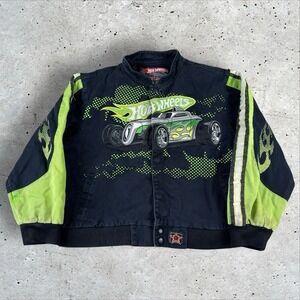 Vintage Jeff‎ Hamilton Kids Hot Wheels Racing Jacket Youth XXL (13-14) Nascar